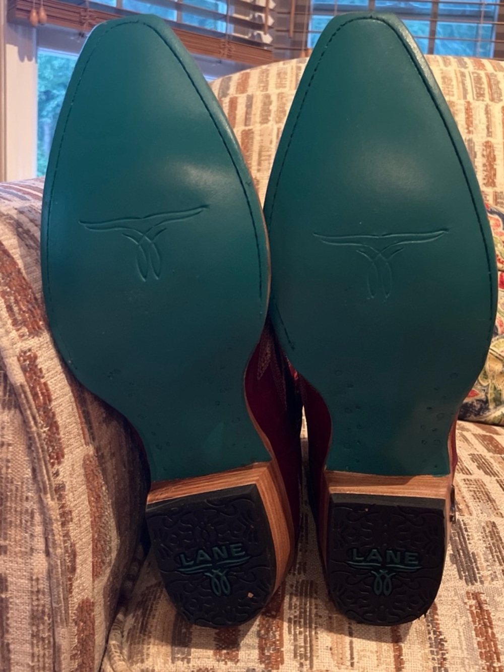 NWT Lane Lexington Leather Western Bootie, Smoldering Ruby, size 8.5